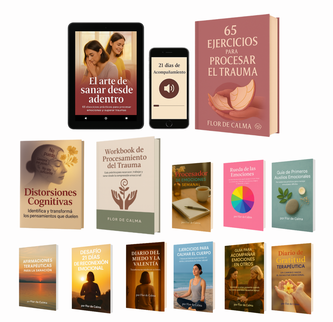 Kit "El Arte de Sanar Desde Adentro" + 21 Audios + 11 Libros de Regalo